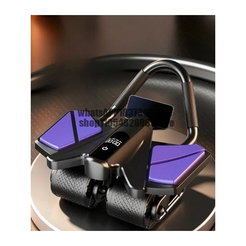 Abdominal wheel automatic rebound household abdominal muscle trainer intelligent timing elbow support male curl machine thin