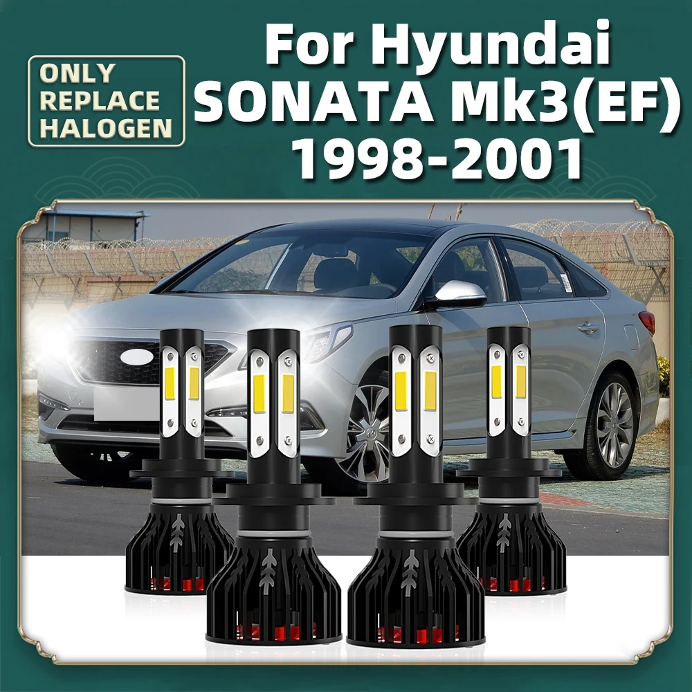 

Lampada H7 LED Car Headlights 6000K Lamps Four Sides 360 Degree For Hyundai Sonata Mk3(EF) 1998 - 2001 2000 1999 Auto Bulbs 12V