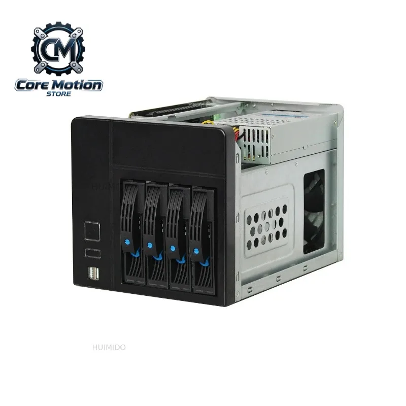 NAS-4 Cloud Storage Box, Personal Data Server for Remote Work & Home Office, Network Drive Enclosure