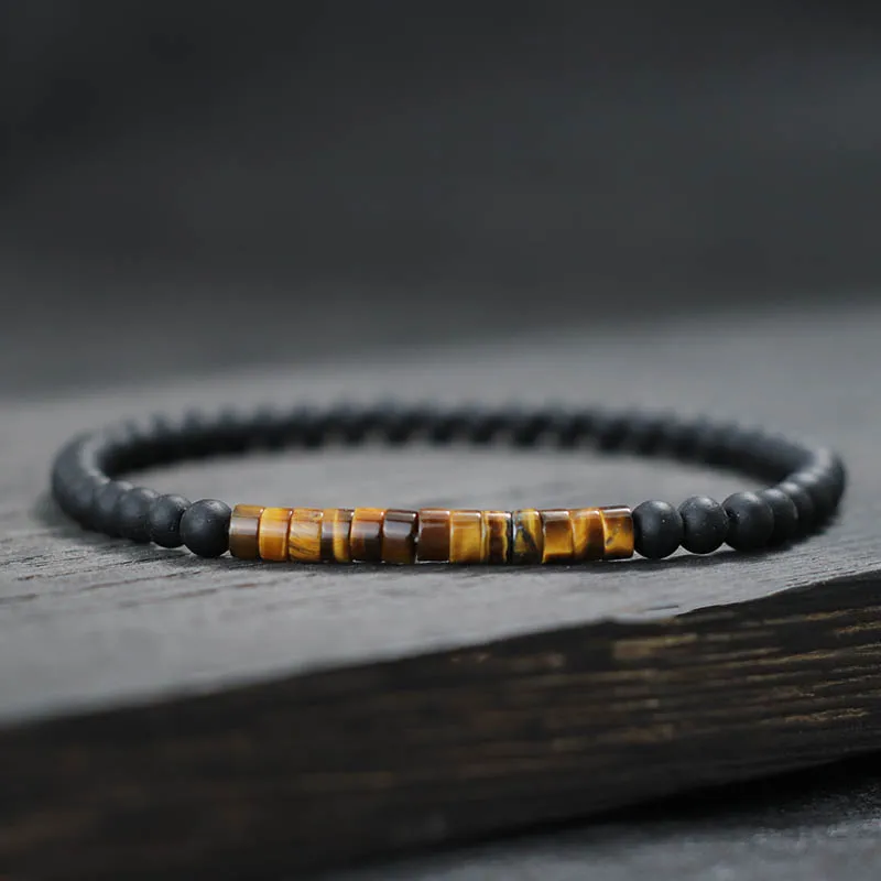 Neues minimalistisches 4mm Perlenarmband Unisex Kaiser Onyx Kleines Steinarmband Meditation Yoga Strang Armband Paar Brazalete Pulsera – Detail 4