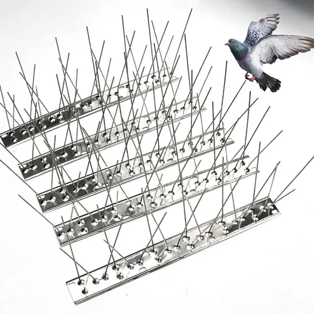 Stainless Steel Birds Spikes 25/33/50CM Rust Resistance Bird Repellent Needle Easy Installation Fireproof Birds Scare Thorn