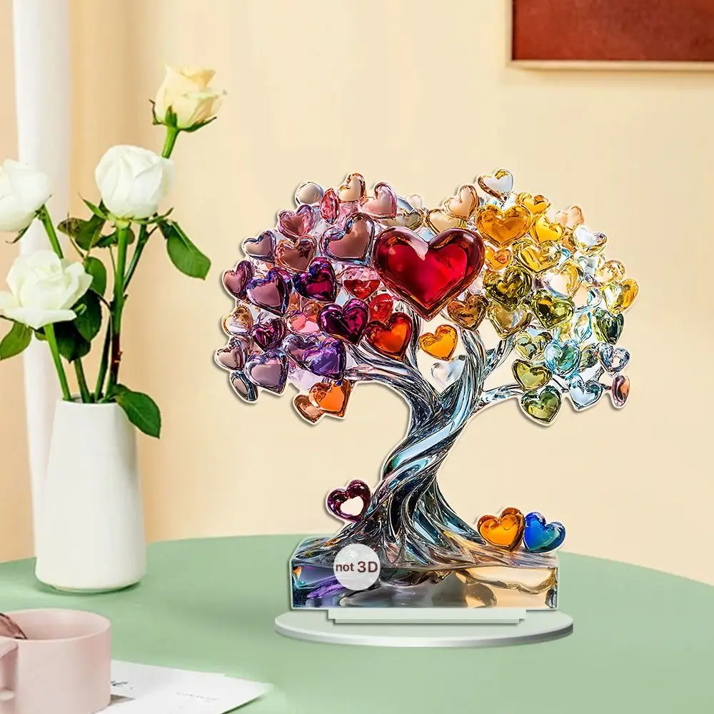 Wodoodporna kolorowa ozdoba motylkowa z podstawą Wspaniałe akrylowe olśniewające drzewo Odporna na zużycie płaska ozdoba drzewa 2d