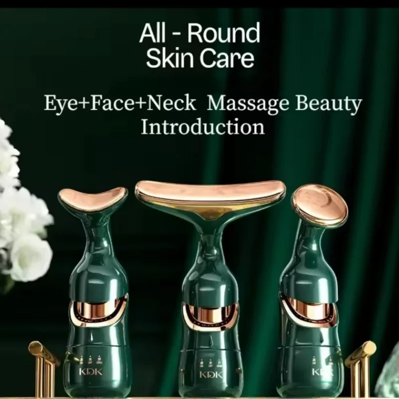 Dispositivo de Lifting Facial 3 em 1, masajeador Facial para cuello, ojos, emagrecimento, EMS, belleza, estiramento de la piel, a