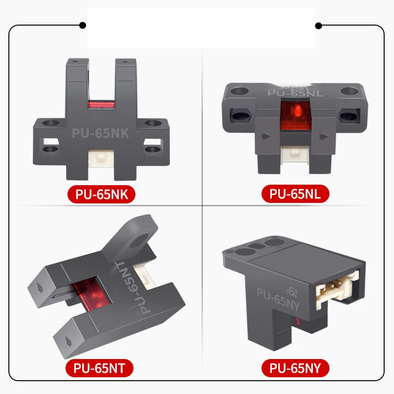 2set Slot photoelectric switch sensor PU-65NK 65NL 65NT 65NY slot photoelectric switch PU-E300C cable