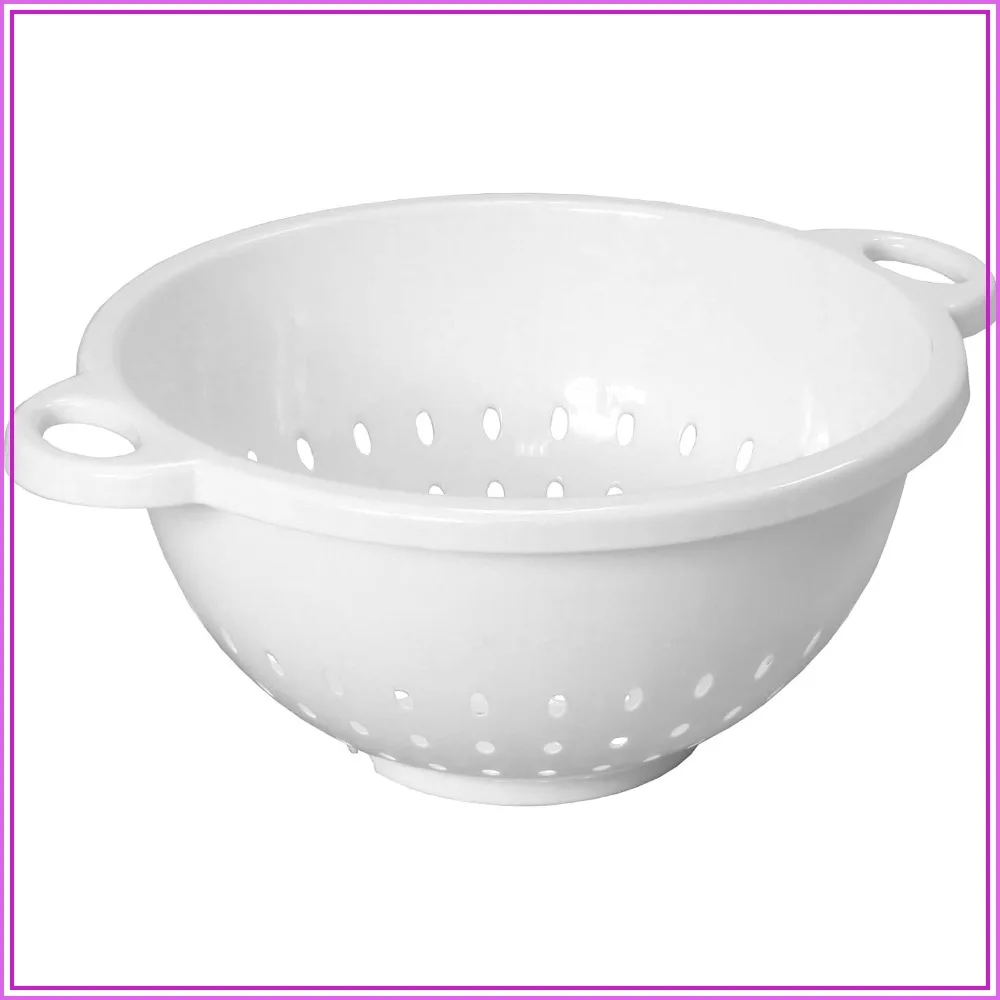 Plastic Deep Colander 11x5 inch 5 quart White