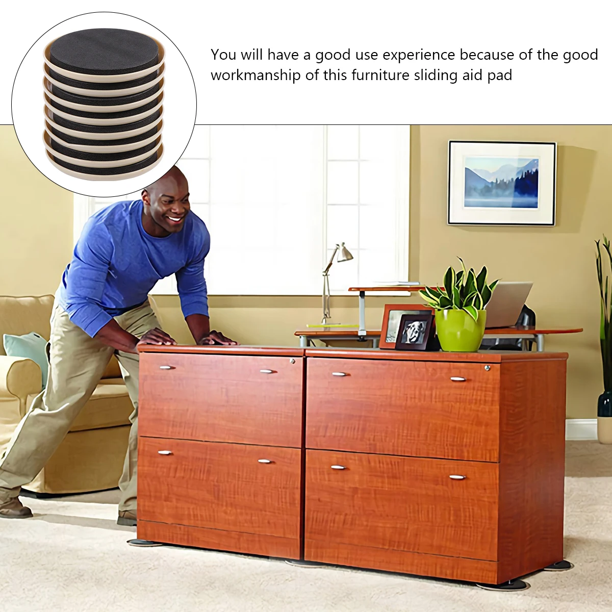 

8Pcs Furniture Moving Pads Durable Antislip Reduce Friction Vibration Noise Furniture Slider Cabinet Moving Mat