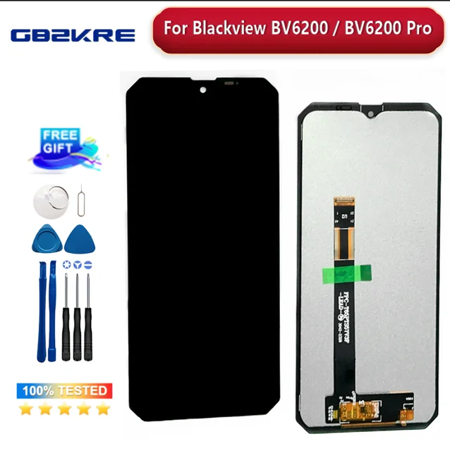 6,58" dla Blackview BV6200 / bv6200 Pro BV4800 Wyświetlacz LCD + montaż ekranu dotykowego Wymiana szklanego panelu dla B V 6200 Pro LCD