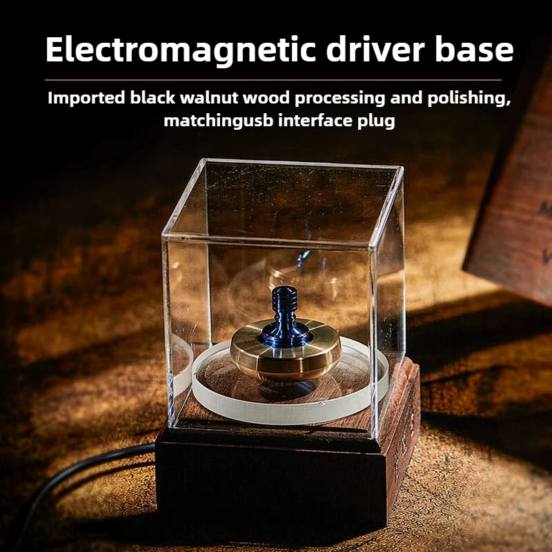 Shuige EDC Electromagnetic Drive Black Technology Hand Twist Fingertip Gyroscope Decompression Desktop Toy Gift