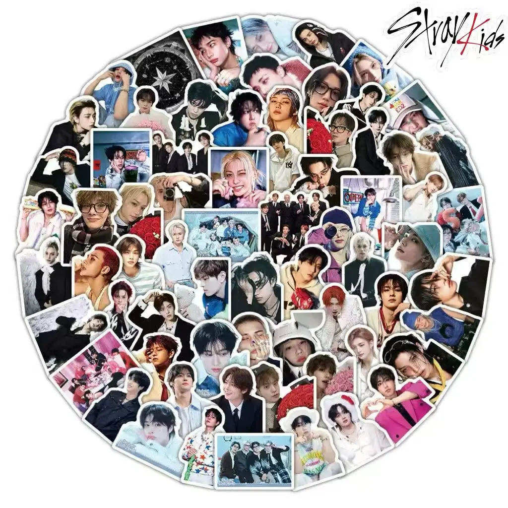Adesivos de merchandising K-pop Stray Kids 104PCS NOVOS, à prova d'água, para presentes, malas, telefones, com Bang Chan, SKZOO, 6º FANMEETING.
