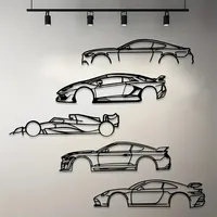 Hot Border Metal Line Sports Car Wall Decoration - Premium Iron Hanging Ornaments, Stylish Iron Car Decor for Auto Enthusiasts