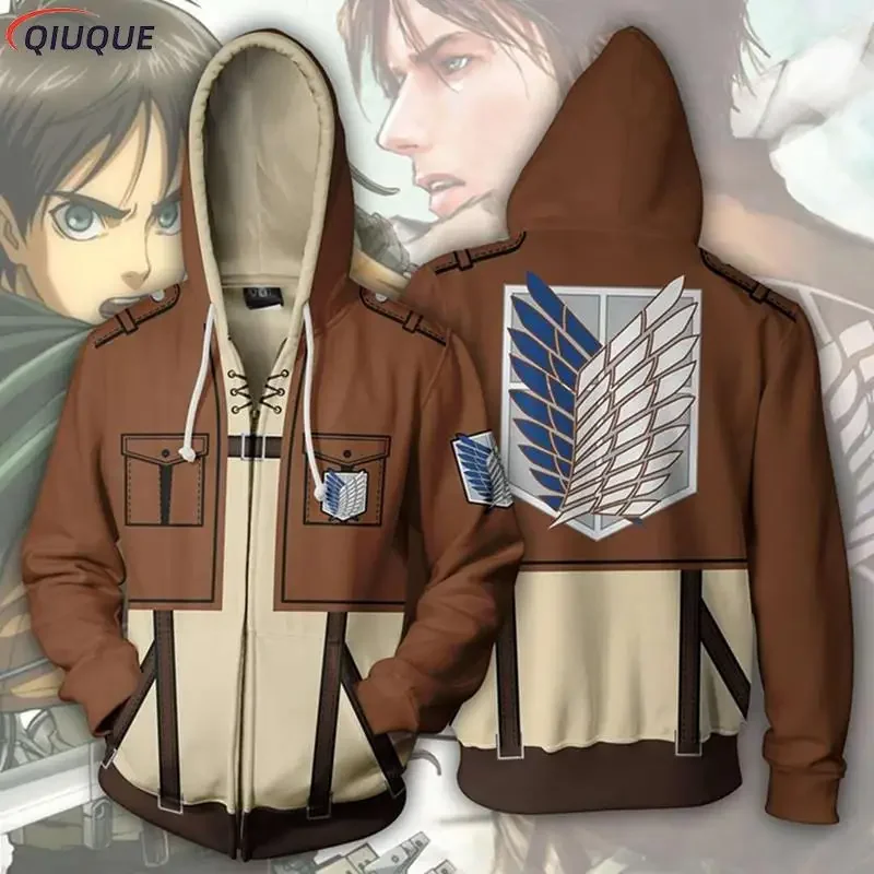 

Anime Cosplay Costume Zipper Hoodies Hooded Jackets Tops Outfits Sweatshirts