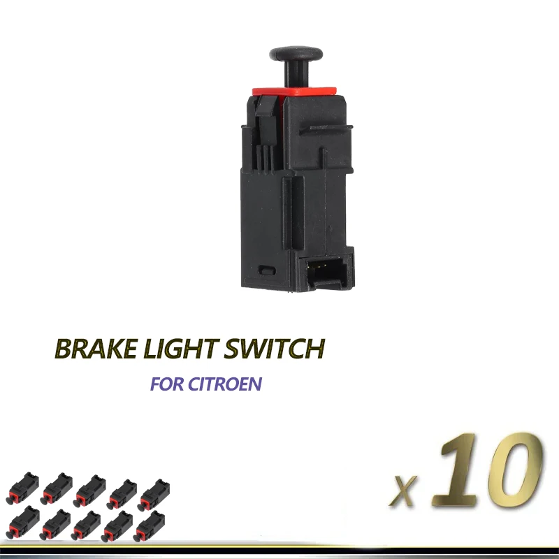 10x Brake Light Switch 6240462 55701395 6240328 For Fiat Fiorino Qubo Punto Grande Punto Citroen Nemo Opel Vauxhall Astra Corsa