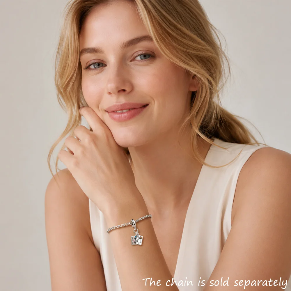 Letter Envelope Dangle Charms Pendant Europe Jewelry Findings Accessories 925 Sterling Silver Trendy Gift For Women