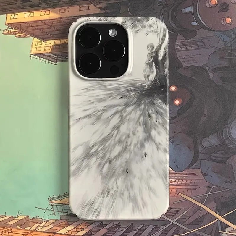 

Чехол Ins The Girl Under The Big Tree для IPHONE 17 16ProMax 15 14 13 12 11 PRO Plus Акриловый ТПУ Два в одном Магнитные чехлы для телефонов