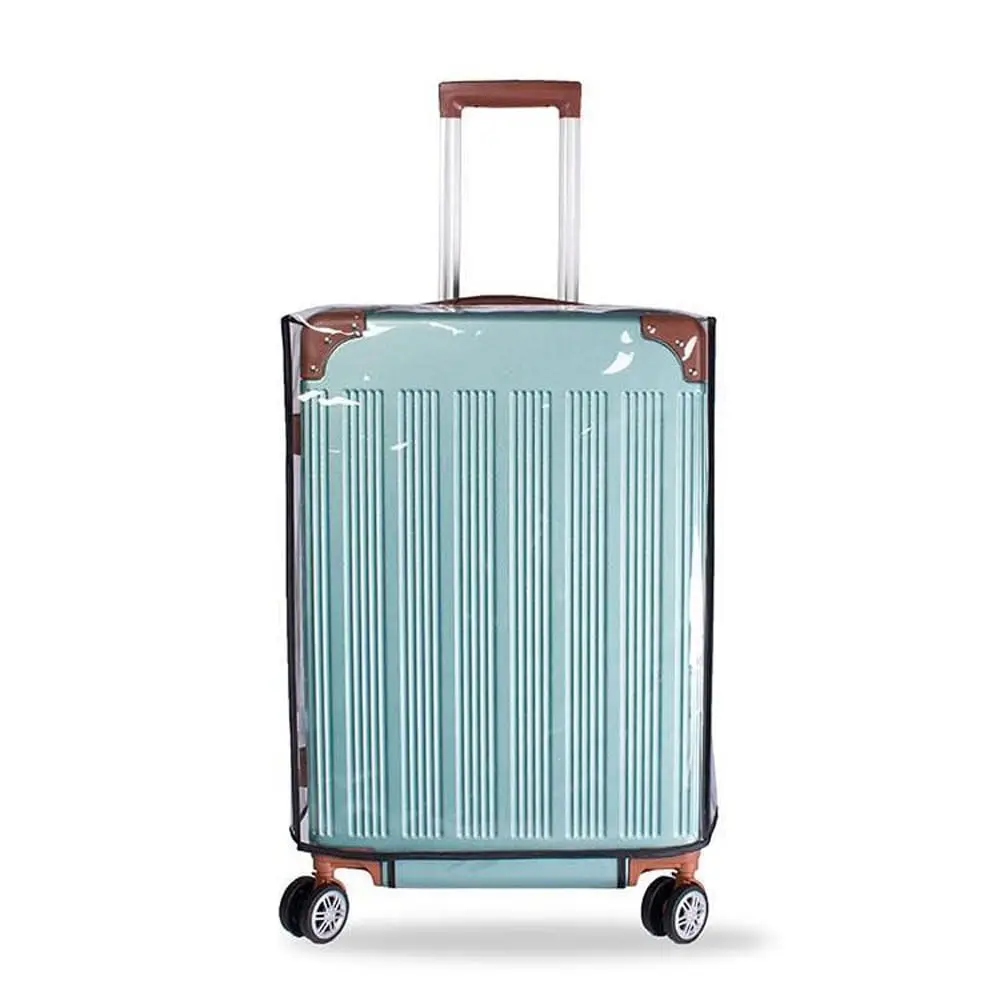 

Free ShippingClear PVC Luggage Cover Protectors Transparent Travel Luggage Protector for Wheeled Suitcase (Thickness 0.2mm, 24in