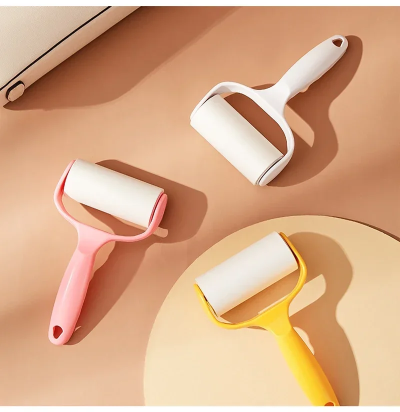 Tearable Roll Paper Sticky Roller Dust Wiper Pet Hair Clothes Carpet Tousle Remover Replaceable Cleaning Brush Accessories