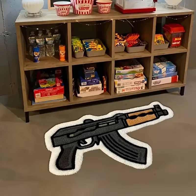 VIKAMA Cartoon AK Game-Style Carpet, Soft And Slip-Resistant Entrance Floor Mat, Bedroom Bedside Rug, Home Decoration