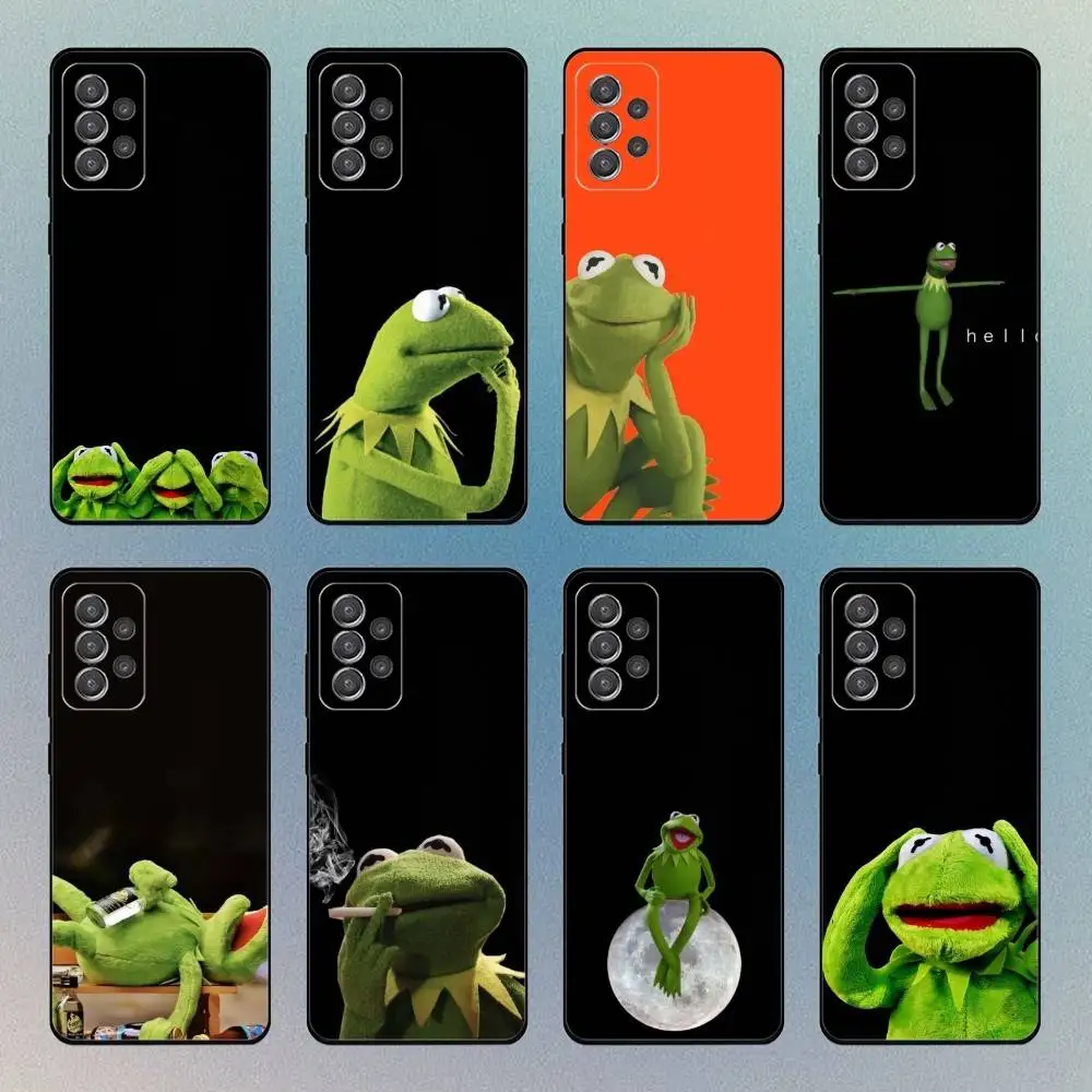 

F-Funny Frog Phone Case For Samsung S25,S24,S21,S22,S23,S30,Ultra,S20,Plus,Fe,Lite,Note,10,9,5G Black Cover