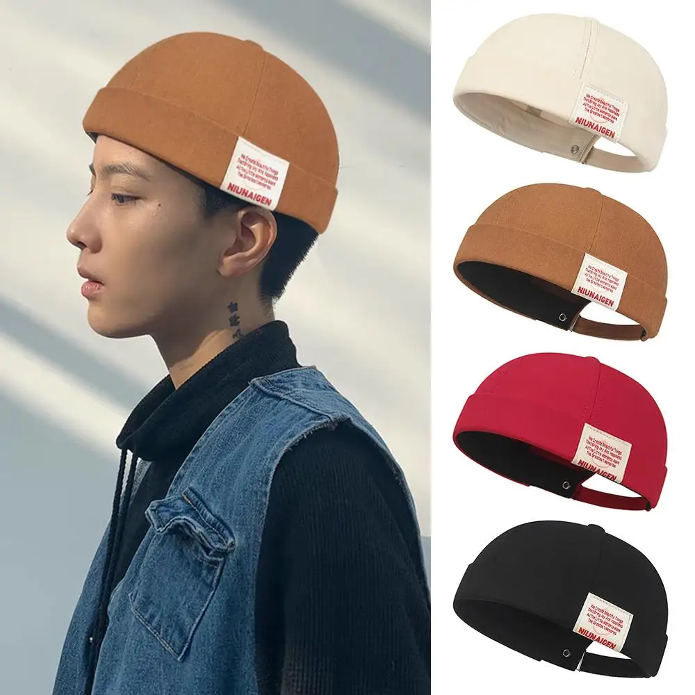 Vintage Brimless Hat Dome Melon Cap Multicolor Docker Caps Hip Hop Landlord Hat Outdoor Beanie Hats Women Men Gorras Visors