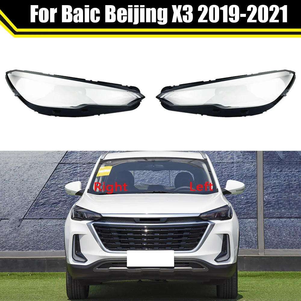 

For Baic Beijing X3 2019 2020 2021 Front Headlight Cover Lampshade Head Lamps Case Headlamp Shell Replace Original Lens Caps