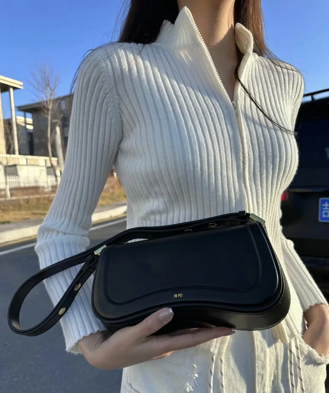 JW PEI Pudding Bag, French Style, Niche Bag, Women's, High-End, Simple, Underarm, Crossbody Bag