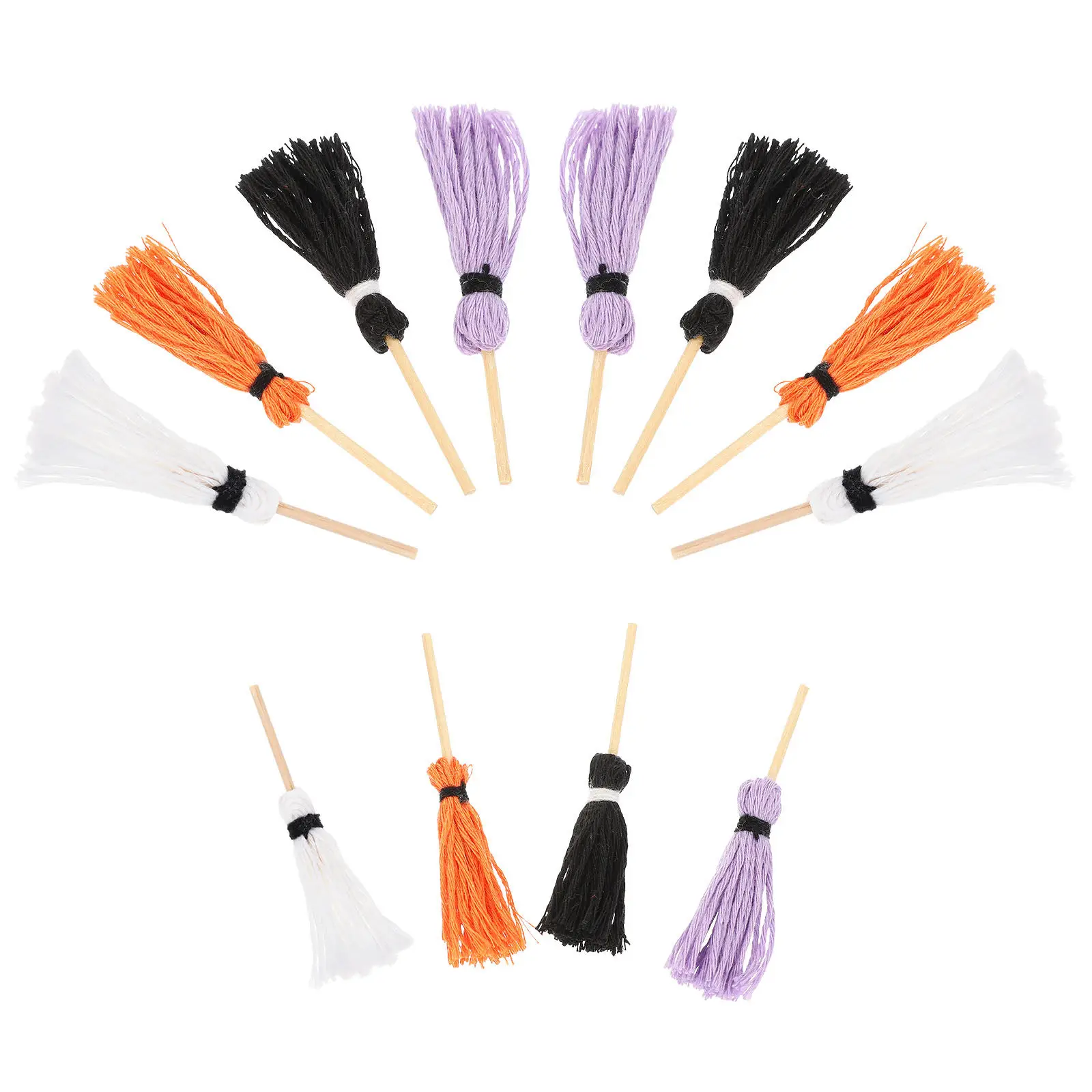 

Набор из 12 миниатюрных швабр: креативные аксессуары для дома, реквизит для фотосессий, украшения для миниатюрных домиков