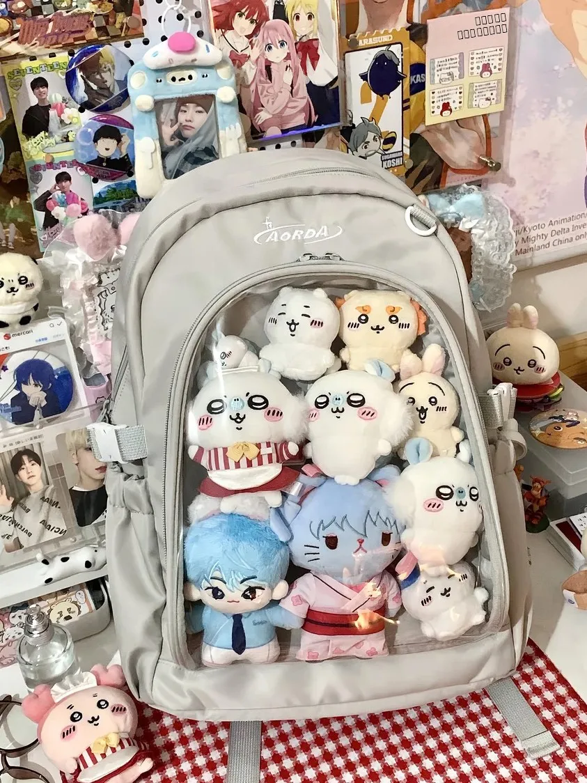 

Aorda Large Capaci Dual oulder Bapa for Girls High Aesthetic Value Pain Bag Soft Nylon Material Casual Leisure