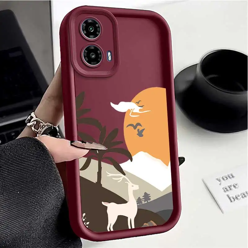 G34 Morning Glow Sky Eye Ladder Phone Case For Motorola Moto G34 Cover