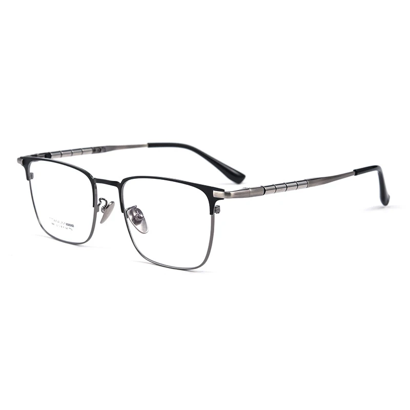 ZIROSAT 9009T Optical Glasses Pure Titanium Full-rim Frame Prescription Eyeglasses Rx Men Glasses for Male Eyewear