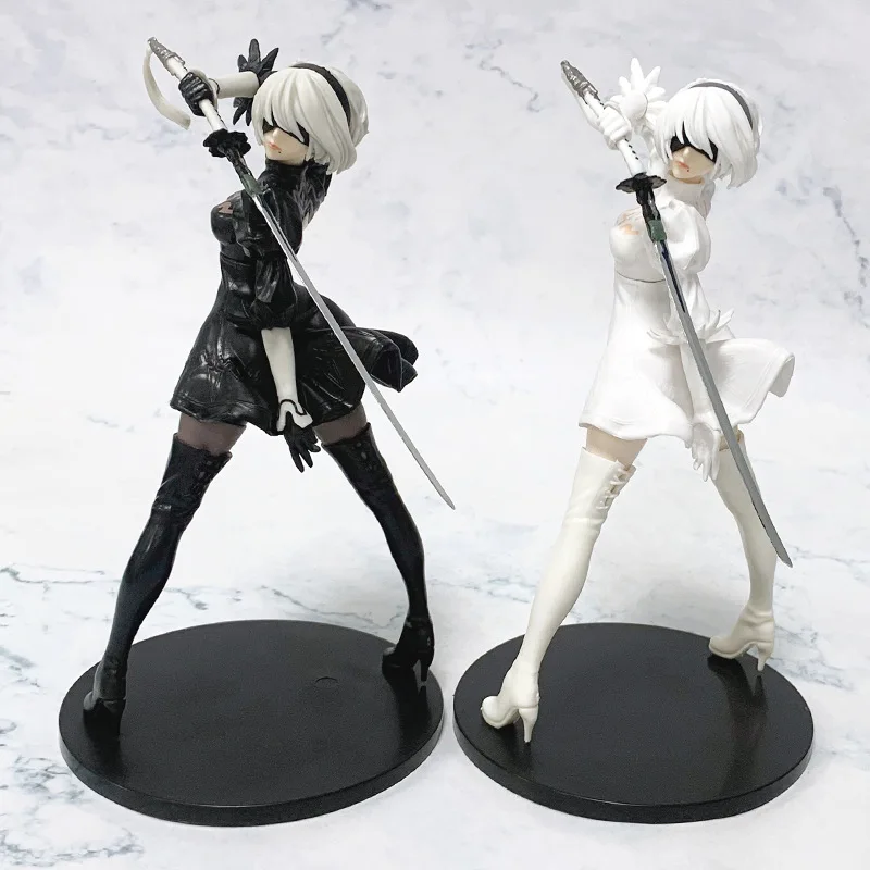 2025 ใหม่ที่ขายดีที่สุด NIER: automata Yorha A2 ประเภท 2B 9S PVC Anime Action Figure Collection ตกแต่งอะนิเมะการ์ตูนรุ่น