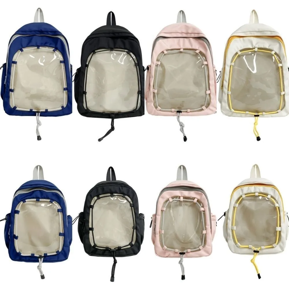 Nuevo bolso Ita de muñeca de algodón transparente, bolsa de exhibición de muñeca Y2K de ocio de gran capacidad, decoración DIY, mochila transparente para estudiantes