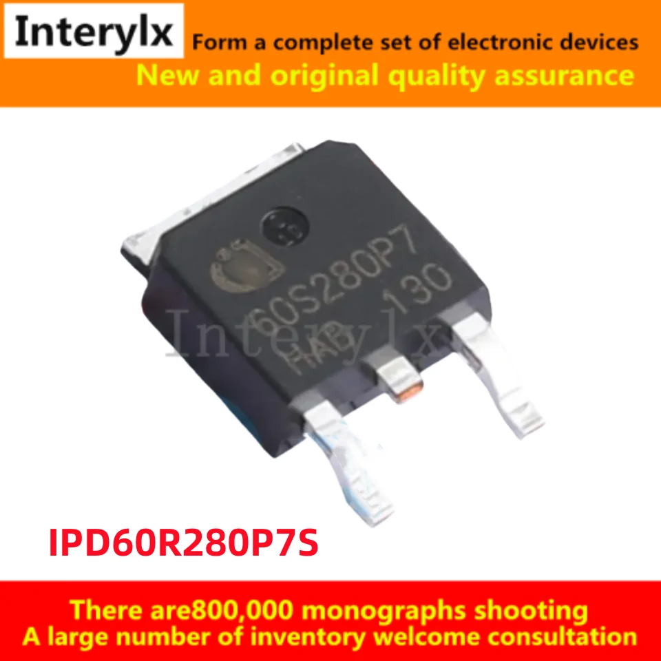 5-20Pcs/Lot Original IPD60R280P7S Screen Printed 60S280P7 IPD60R280 IPD60R280P7SAUMA1 MOS Field Effect Transistor TO-252 Package