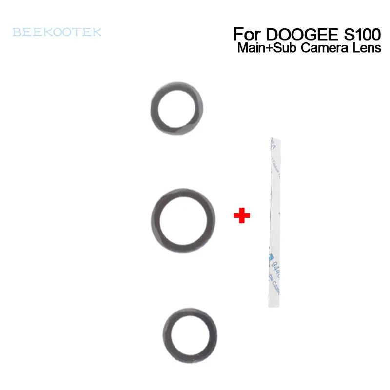 DOOGEE-Lentille de caméra arrière pour téléphone intelligent S100, couvercle en verre, tampon principal, nouveau, original