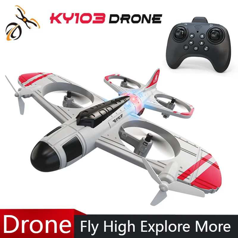 

2026 Remote Control KY103 RC Foam Airplane 2.4G WIFI Fighter Jet Plane Tumbling with LED Colored Lights Drone Boys' Toys Gifts