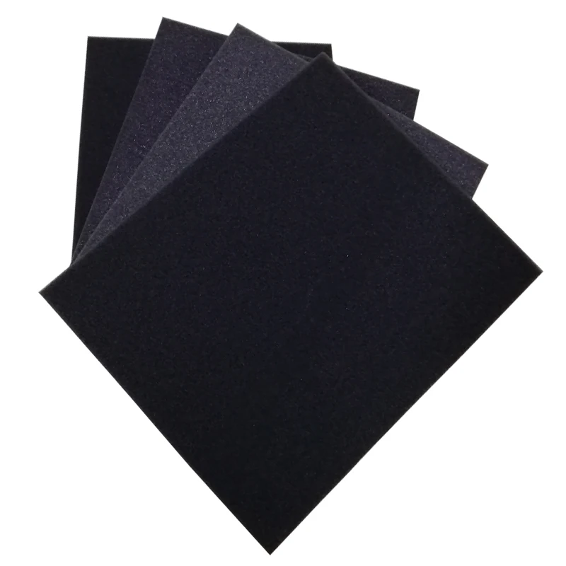 400x250mm Black High Density Uncut Foam High Resilience Flat Foam