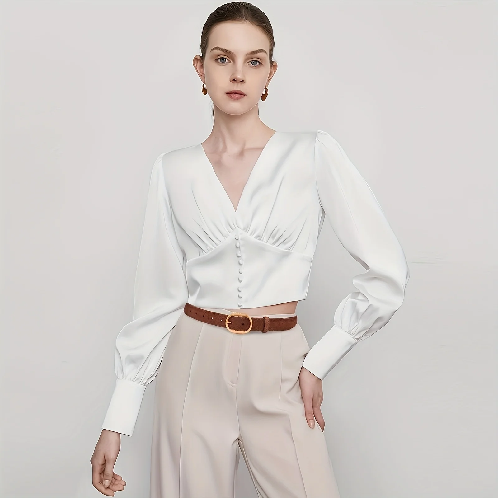 Suede Cowhide Leather Belt with Gold Buckle Women's Decorative Korean Style Belts Elastic Waistband for Dresses Jeans