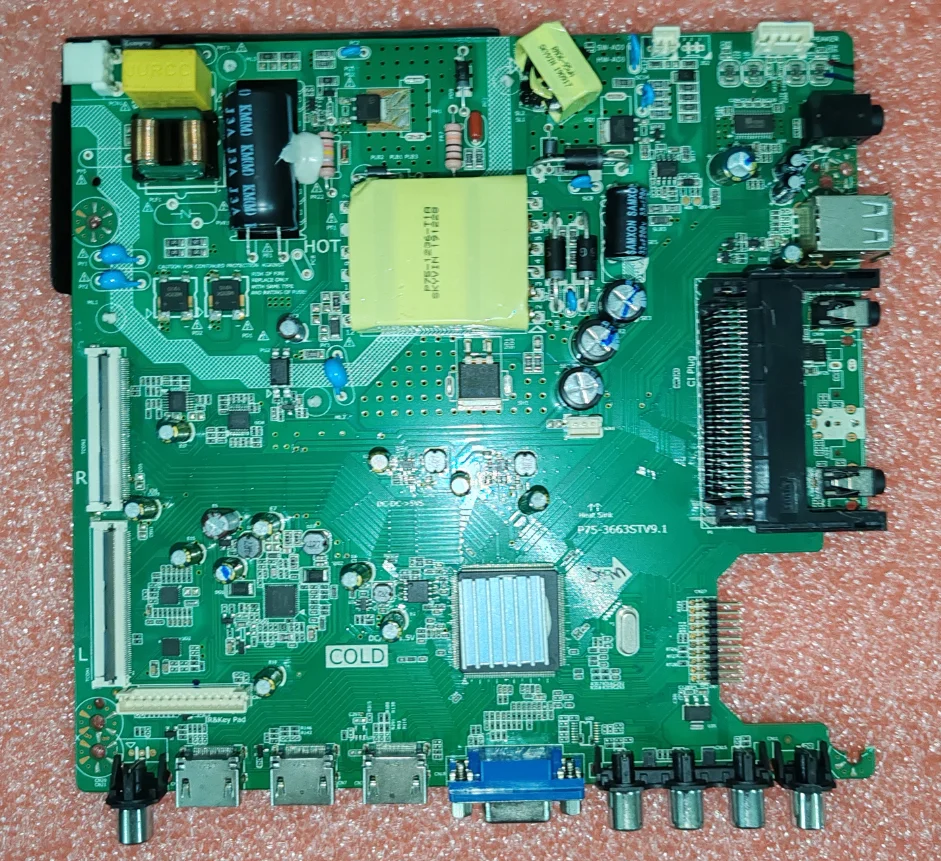 P75-3663STV9.1   Three in one LED TV motherboard, tested well, physical photo FOR 70--82v  550ma  75w