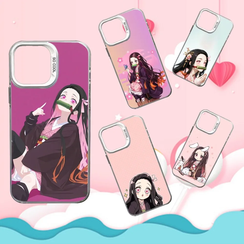 

Anime Nezuko K-Kamado Phone Case For iPhone 16,15,14,13,12,11,Mini,Pro,SE,MAX White Matte Shockproof Cover