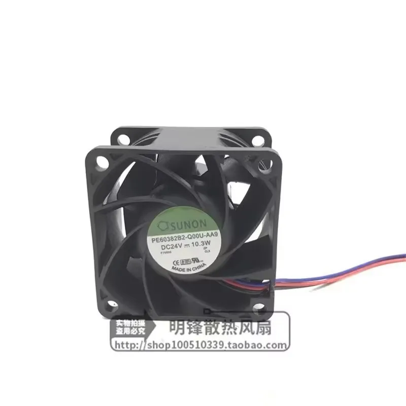 New PE60382B2-Q00U-AA9 24V 10.3W  6CM 60*60*38MM Frequency converter Cooling fan