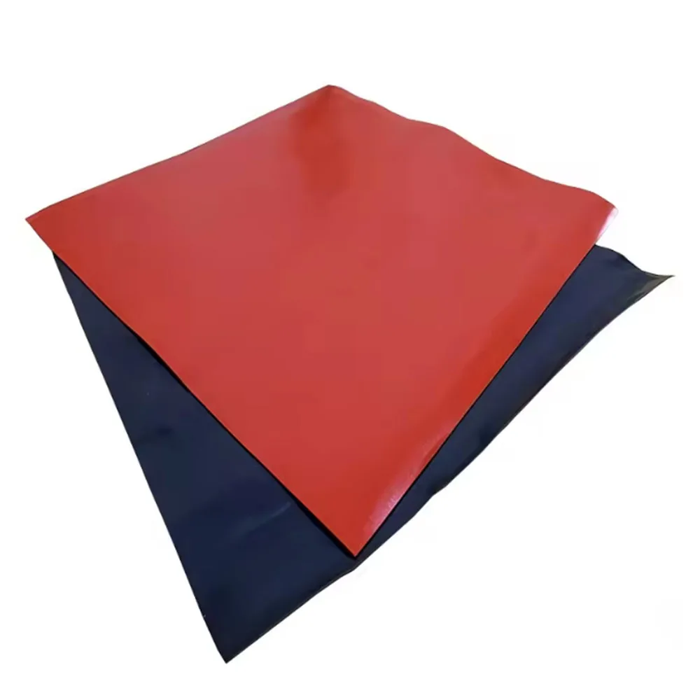 1/2Pcs Silicone Sealing Gasket Width 100-500mm Red/Black High Temperature Resistant Silicone Slip Shock-Absorbing Sealing Gasket