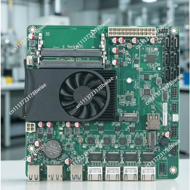 N5105 nas mini itx industrial motherboard, soft router i226-v b3 quad 2.5g ethernet ports, dual m.2 nvme, six sata3.0