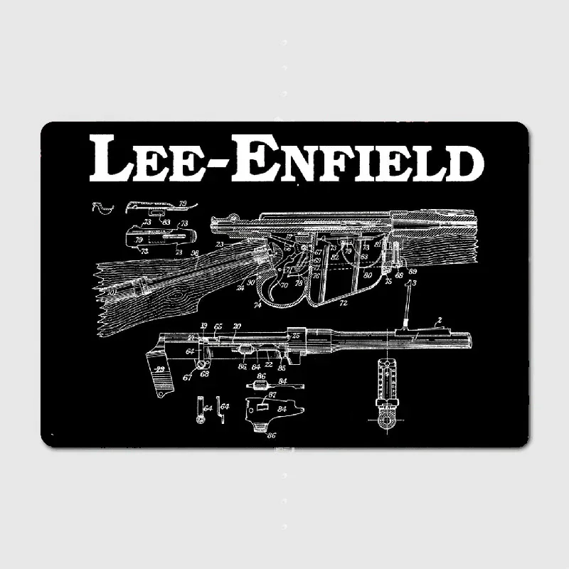 

Lee Enfield Metal Plate Tin Sign Plaque Vintage Restaurant Home Bar Cafe Kitchen Metal Poster Wall Decor Accessories