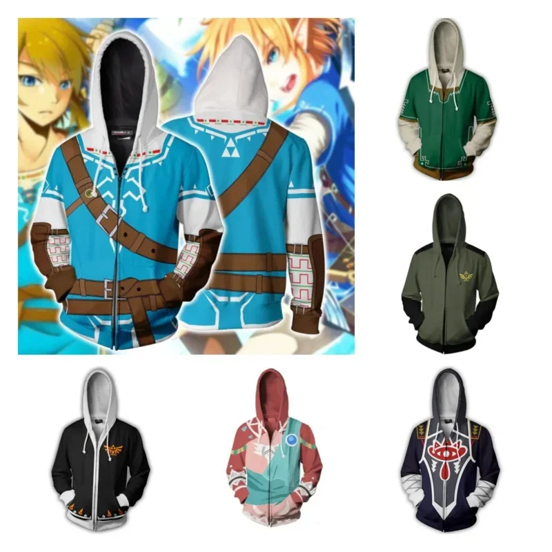 Hyrule Fantasy Breath Of The Wild 3D Printed Sweatshirt Casual Outdoor Hoodie Game Cosplay Clothing MN8