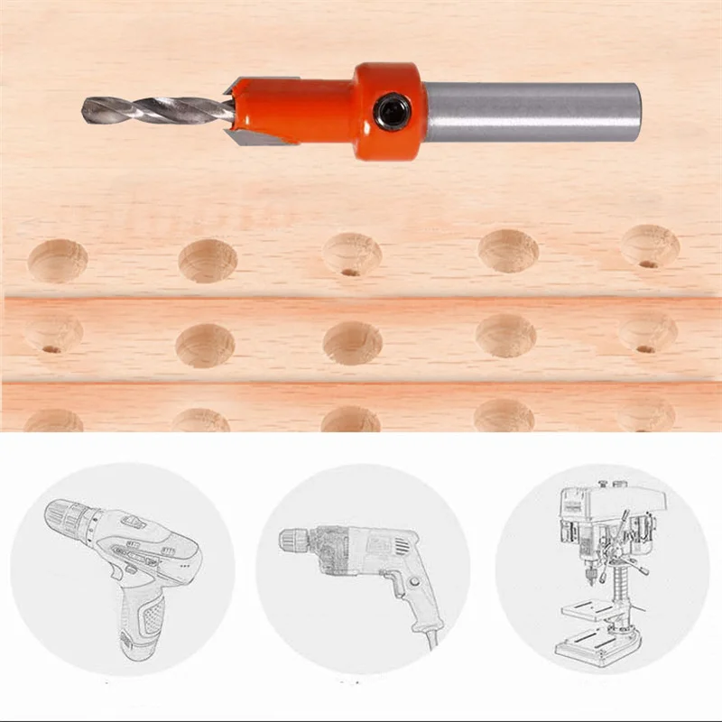 Holz-Senkfräser-Set, HSS-Schneidwerkzeug mit 8mm Schaft für Holzbearbeitung – Detail 7