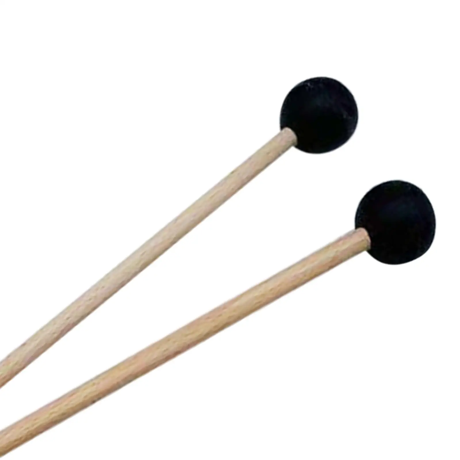 Percussion Mallets Solid Rubber Head Wood Handle Glockenspiel Sticks for Meditation and Yoga