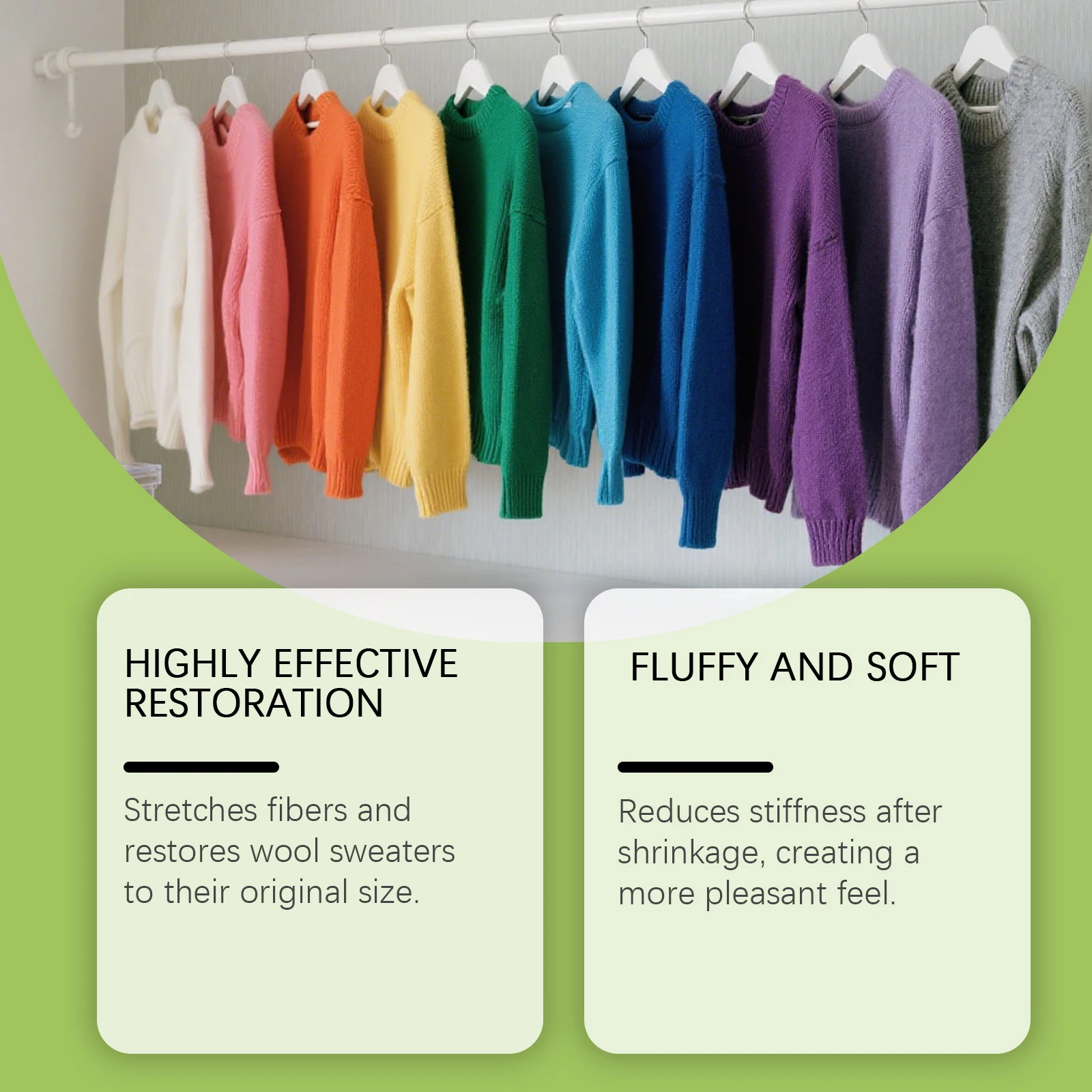 Wool Care Conditioner 100ml Reshape Unshrink Shrunken Clothes Soften Fiber Maintain Shape For Cashmere Knitwear Home care