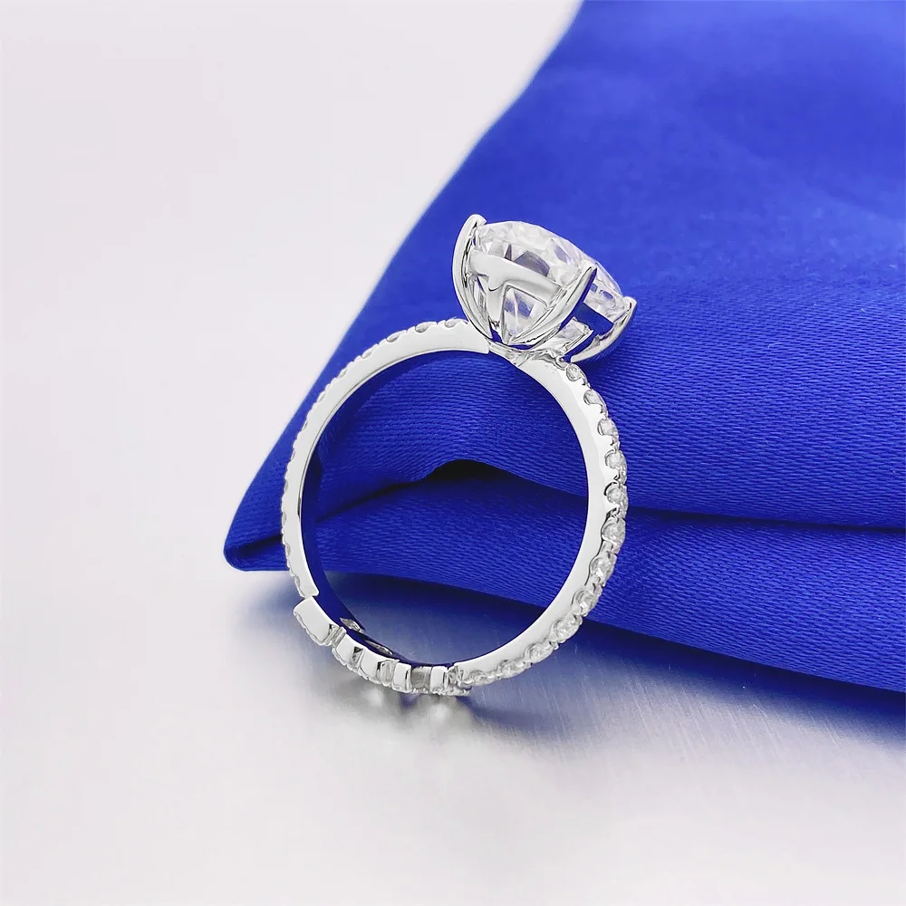 Moissanite Rings I Love U For Wedding Iced Out Real Diamond Finger Ring Jewelry Men High-End Jewelry Pass Tester Free Shipping