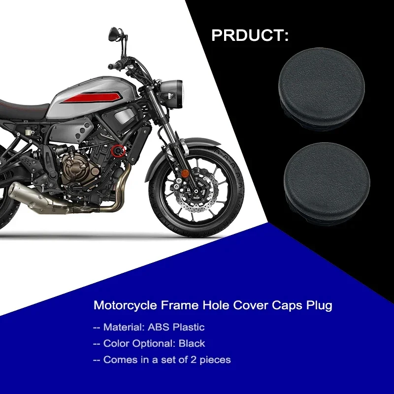 2PCS Chassis Plugs For Yamaha MT07 MT-07 Tracer700 XSR700 XSR 700 2013-2021 2020 Motorcycle Frame Hole Cover Caps Plug Frame Cap