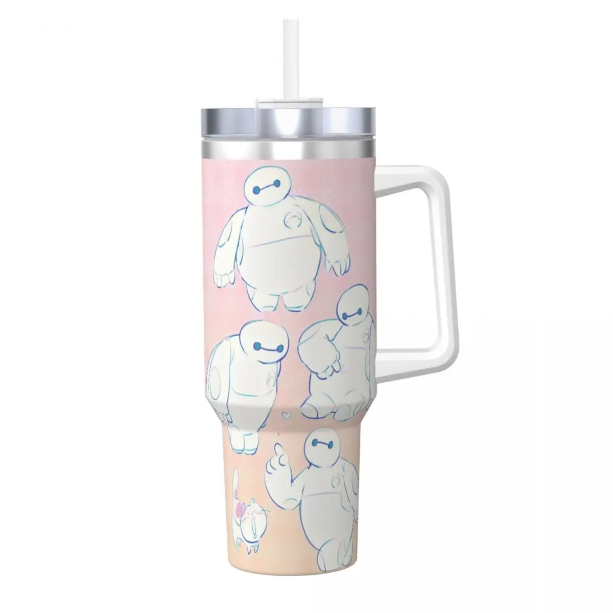 

Stainless Steel Tumbler B-Big Hero 6 Thermal Cups Heat Preservation Cold and Hot Mugs Cup Camping Printed Water Bottle