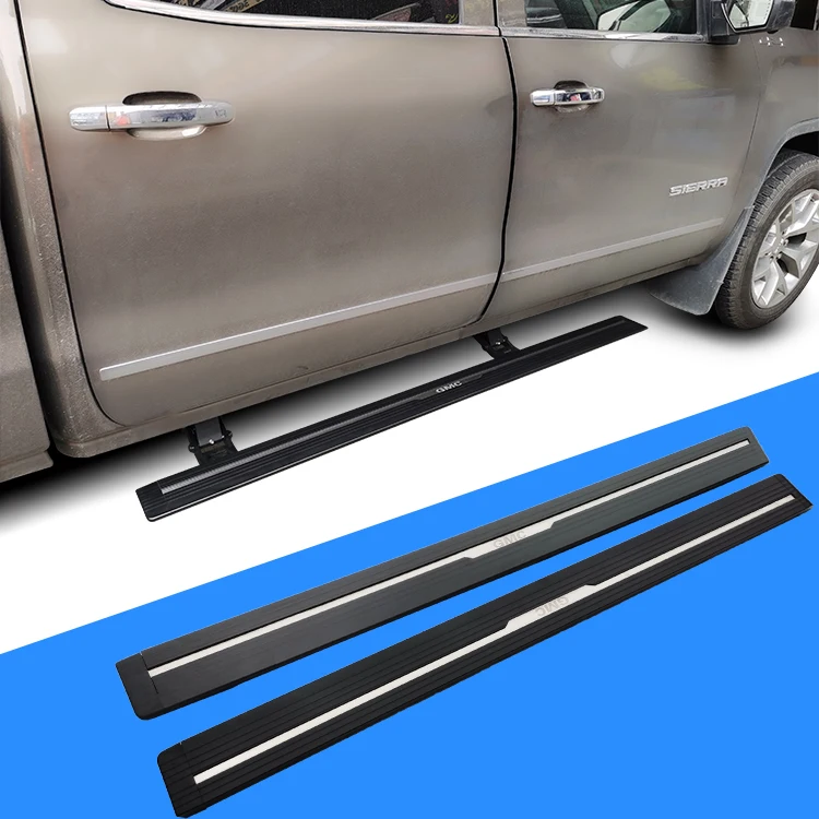 YTPIONEER Electric Running Boards Waterproof Aluminum Automatic Retractable Side Step for GMC Sierra Trucks